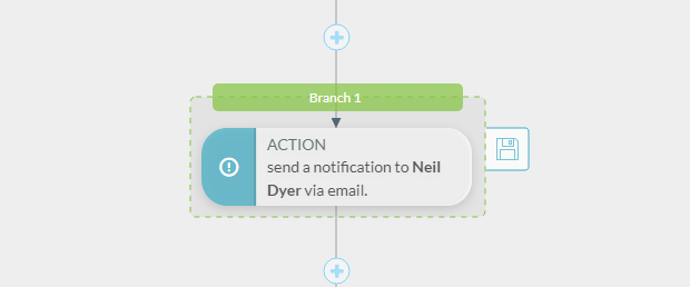 Visual workflow lead notification